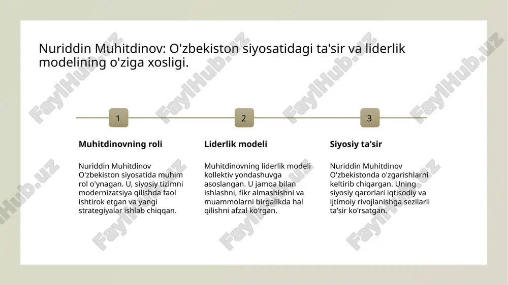 nuriddin muhitdinovning rahbarlik roli va siyosiy portreti.pptx - Page 5