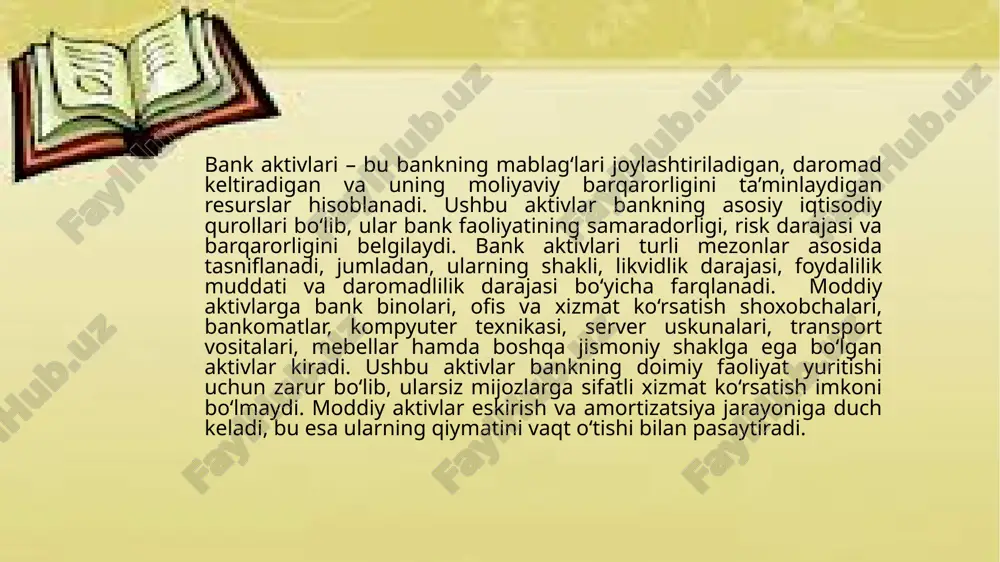 banklarda moddiy va nomoddiy aktivlar.pptx - Page 5