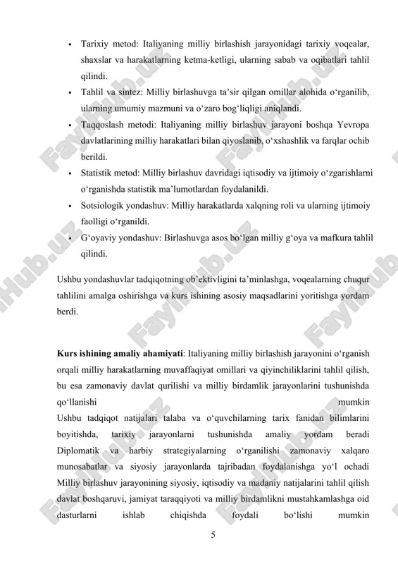 i. 19-asrning boshlarida italiyaning madaniy va siyosiy hayotida milliy g‘oya paydo bo‘la boshladi. bu g‘oya, asosan, italiyaning tarixiy va madaniy merosiga asoslanib, mamlakatni yagona millat sifatida birlashtirishni maqsad qilgan. ijtimoiy va iqtisodiy rivojlanish italiyaning jamiyatiga yangi, birlashgan davlatning zarurligini ko‘rsatdi. xalq orasida milliy g‘oyaning kuchayishi bilan birga, italiyaning siyosiy arxitekturasida o‘zgarishlar talab qilindi. bu jarayonda asosiy rolni ikki muhim shaxs o‘ynadi: giuseppe mazzini va camillo di cavour. mazzini, milliy birlashuvning ideologik yetakchisi sifatida, italiyaning mustaqilligi va birlashishini targ‘ib qildi, garchi u buning uchun ko‘plab harbiy harakatlarga va inqilobiy harakatlarga ishtirok etgan bo‘lsa-da, uning g‘oyalari vaqt o‘tgan sari keng tarqaldi. cavour esa, sardiniya qirolligi boshqaruvida bo‘lgan siyosiy strategiyani amalga oshirgan va diplomatik yondashuvlar orqali italiyaning birlashishiga zamin yaratgan. xalqaro omillar ham italiyaning milliy birlashishiga ta’sir ko‘rsatdi. fransiya, avstriya va boshqa yevropa davlatlari bilan bo‘lgan diplomatik munosabatlar italiyaning siyosiy xaritasini o‘zgartirishga yordam berdi. fransiya qo‘llab-quvvatlagan sardiniya qirolligi boshchiligidagi birlashuv jarayoni italiyaning boshqa …