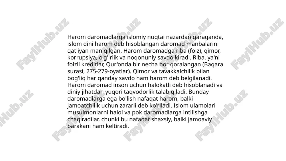 zganlar shariat qoidalariga muvofiq jazolanishi mumkin. shuning uchun har bir musulmon o'z so'zlarini ehtiyot qilib, adolatli, adabiy va mehribon bo'lishga intilishi lozim. yaxshi odob-ahloq insonlar orasida muhim fazilat sanaladi. ushbu sifat jamiyatda hurmat va ishonch o'rnatishga yordam beradi. tadqiqotlar shuni ko'rsatadiki, odamlarning 75% i, yaxshi odob-ahloqli kishi bilan muloqotni afzal ko'radi. yaxshi odob-ahloq axloqiy qadriyatlar, mehribonlik, hurmat va samimiylik kabi elementlarni o'z ichiga oladi. so'rovlar natijasida respondentlarning 68% i odobli bo'lish ishdagi muvaffaqiyatga olib kelishini tasdiqlaydi. aslida, 85% ota-onalar farzandlariga yaxshi odob-ahloqni o'rgatishga ahamiyat beradi. shu bilan birga, ko'p jamiyatlarda bu sifat qadr-qimmati yuqori hisoblanadi va har uch kishi ichida biri odob-ahloqni eng muhim fazilatlar orasida ko'radi. isrof va tejamlilikning o‘rni jamiyat va iqtisodiyotda muhim ahamiyatga ega. isrof — resurslar yoki mablag‘larning behuda sarflanishi. masalan, oziq-ovqat chiqindisi global miqyosda 1,3 milliard tonnani tashkil etadi. tejamlilik esa resurslardan oqilona foydalanishdir, bu jamiyatning barqaror rivojlanishiga yordam beradi. tejamkorlik orqali oilalar va davlat …