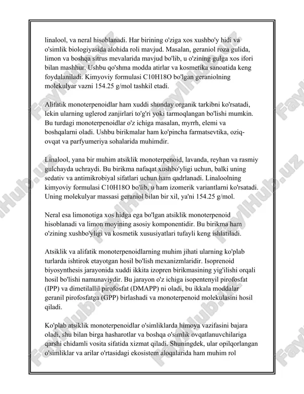 shi xususiyatlari bilan keng tarqalgan. ushbu o‘simlik tarkibidagi flavonoidlar va efir moylari, ayniqsa, apigenin va bisabolol, asab tizimini tinchlantiradi va terining yallig‘lanishini kamaytiradi. 4. **aloe vera (aloe barbadensis miller)**: aloe vera o‘simligi shifobaxsh xususiyatlari bilan tanilgan. aloenin tarkibida ko‘plab vitaminlar, aminokislotalar va antioksidantlar mavjud. aloe vera kuchli yallig‘lanishga qarshi, antibakterial va antimikrobik xususiyatlarga ega, shu sababli yara va kesiklarni davolashda keng qo‘llaniladi. 5. **ziravor (curcuma longa)**: zira o‘simligi tarkibida kurkumin deb ataladigan faol modda mavjud bo‘lib, u kuchli antioksidant va yallig‘lanishga qarshi xususiyatlarga ega. tadqiqotlar zira o‘simligi saratonga qarshi potentsialga ega ekanligini ko‘rsatgan. kurkumining yallig‘lanishni kamaytiruvchi ta’siri esa artrit va yurak xastaliklarini davolashda yordam beradi. 6. **echinacea (echinacea purpurea)**: echinacea immun tizimini kuchaytirish xususiyati bilan tanilgan. u nafas yo‘llari infeksiyalari, sovuq qotish va gripp alomatlarini yengillashtirishda qo‘llaniladi. ushbu o‘simlik yallig‘lanishni kamaytiruvchi va antioksidant xususiyatlarga ega. 7. **qora zira (nigella sativa)**: qora zira qaramayta va antibakterial xususiyatlari bilan ma’lum. ushbu o‘simlikning …