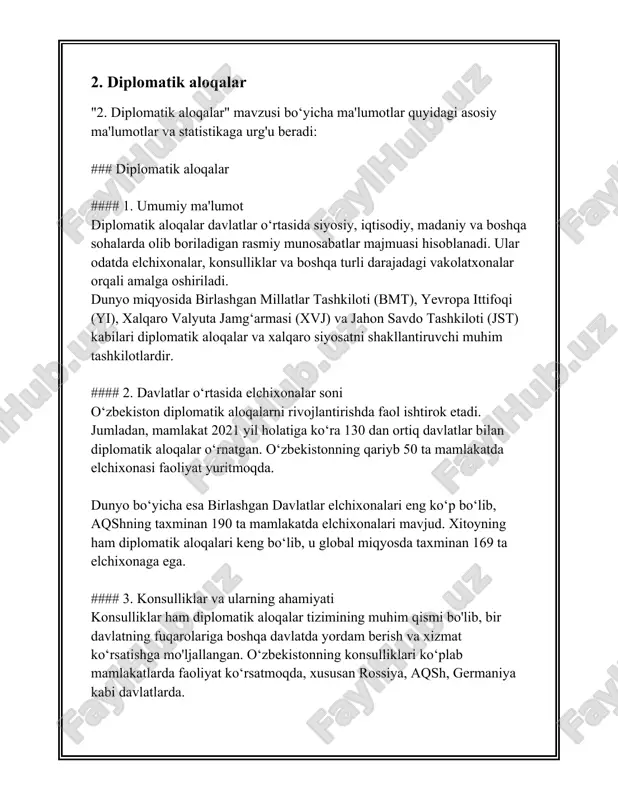 illigi va barqarorligini ta'minlashga qaratilgan. ushbu siyosat doirasida iqtisodiy o‘sishni qo‘llab-quvvatlash, ishsizlik darajasini nazorat qilish va inflyatsiyani boshqarish kabilar muhim ahamiyatga ega. masalan, 2021 yilda jahon bankining ma’lumotlariga ko‘ra, dunyo miqyosidagi iqtisodiy o‘sish 5.6%ni tashkil etdi, bu esa oxirgi 80 yildagi eng yuqori ko‘rsatkichlardan biridir. shu sababli iqtisodiy xavfsizlik har qachongidan dolzarb mavzuga aylangan. kiberxavfsizlik siyosati zamonaviy dunyoda tobora ko‘proq ahamiyat kasb etmoqda, chunki ko‘plab davlat va kompaniyalar o‘z faoliyatlarini raqamli platformalarga ko‘chirishmoqda. xalqaro kiberxavfsizlik bo‘yicha 2022 yilda qabul qilingan hisob-kitoblarga ko‘ra, global kibertahdidlar natijasida dunyo miqyosida yiliga 6 trillion dollar zarar yetkazilayotgani aytiladi. shu sababli, ko'plab davlatlar va tashkilotlar kibertahdidlarni kamaytirish va ma’lumotlarni himoya qilish uchun kuchli xavfsizlik siyosatlarini ishlab chiqmoqda va yangilamoqda. terrorizmga qarshi kurash xavfsizlik siyosatining yana bir muhim qismi hisoblanadi. 2000-yillarning boshidan beri xalqaro sahnada turli terroristik guruhlar faoliyati kuchayib, bu ularga qarshi kurashni jiddiy siyosiy masalaga aylantirdi. masalan, global terror activity ma’lumotlariga ko‘ra, 2020 yilda …