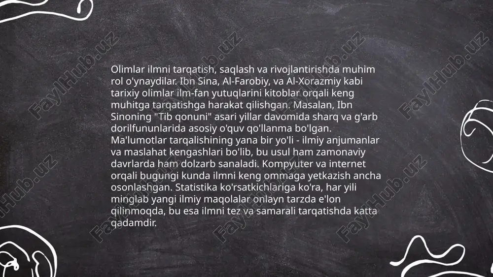 hkil etildi. davlat jismoniy imkoniyati cheklanganlarga ijtimoiy yordam sifatida har yili 200 ming tonna ortiq ko'mir ajratadi. transport sohasida esa 500 ga yaqin maxsus moslashtirilgan avtobuslar yo'lovchilarga xizmat ko'rsatmoqda. ... t.me/slaydai_bot pedagoglarning malakasini oshirish dolzarb masalalardan biri bo‘lib, o‘zbekistonning ta'lim tizimini rivojlantirishda muhim ahamiyatga ega. 2022 yilda mamlakatda 100 mingdan ortiq pedagog malaka oshirish kurslarida ishtirok etgan. ushbu kurslar davomida zamonaviy pedagogik texnologiyalar, ta'lim usullari va raqamli savodxonlik bo‘yicha treninglar o'tkazildi. 2023 yilga kelib, yana 150 ming pedagogni malaka oshirish rejalashtirilgan. malaka oshirish jarayonlari asosan onlayn platformalar orqali amalga oshirilmoqda va bu pedagoglarning turli hududlardan qatnashish imkoniyatini kengaytirmoqda. o‘zbekiston respublikasi oliy va o‘rta maxsus ta’lim vazirligi tomonidan ushbu jarayon uchun yiliga 50 milliard so‘m ajratiladi. yangi dasturlar orqali ta'lim sifatini oshirish va dunyo tendensiyalariga moslashish maqsad qilingan. ... t.me/slaydai_bot differentsial taʼlim yondashuvi o'quvchilarning individual ehtiyojlari, qobiliyatlari va qiziqishlarini hisobga olgan holda ta'lim jarayonini tashkil etadi. ushbu yondashuvda o'qituvchilar turli xil …
