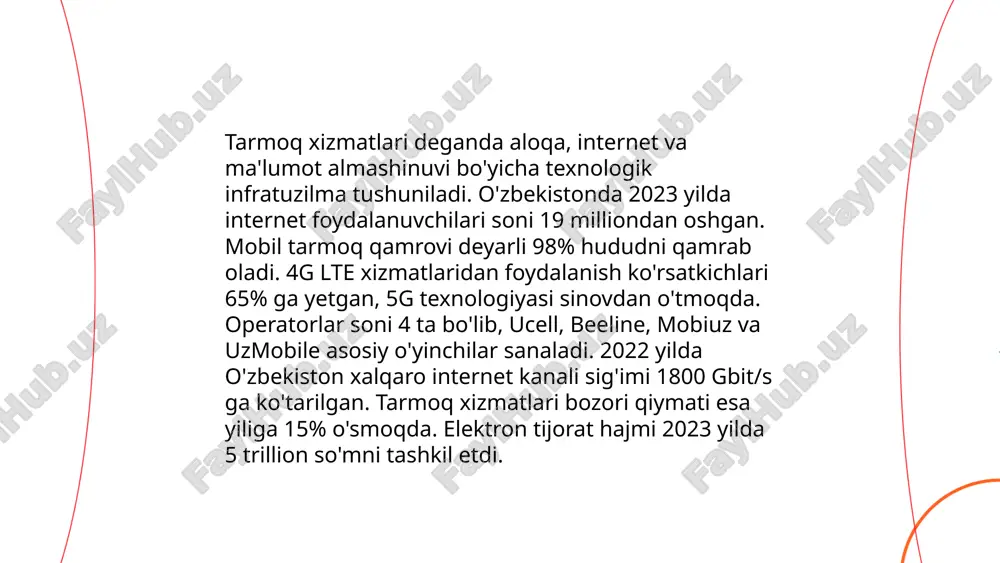 malumotlarni almashish jarayonlarining xarakteristikasi,.pptx - Page 5