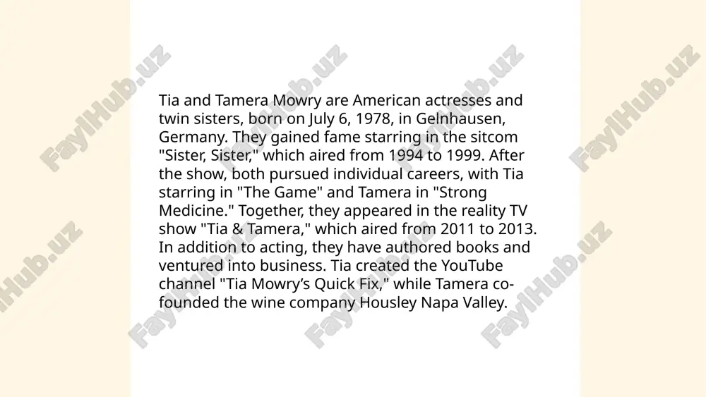 rience to engage their audience. ... t.me/slaydai_bot the foster twins, erin and sara, are american entertainers born on august 23, 1982. erin foster is a writer and performer who co-created the tv series "barely famous," which aired in 2015–2016. sara foster is an actress known for her role in "90210" and appeared in 47 episodes from 2009 to 2012. both have influential social media presences, with erin having over 500k instagram followers and sara over 1 million. they are daughters of music producer david foster. in 2019, they became creative heads for bumble, a dating and networking app. ... t.me/slaydai_bot 13. the harp twins: camille and kennerly camille and kennerly kitt, known as the harp twins, are american identical twin harpists born on july 4, 1988. they have gained popularity for their unique performances on acoustic and electric harps, particularly their renditions of rock and metal songs. they have released …