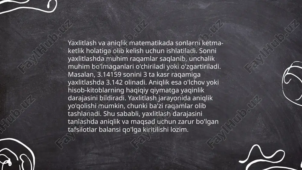 qiymat va yaxlitlash omonboyeva malikaxon e'tiboringiz uchun raxmat! image1.png image2.png image3.png image4.jfif image5.png image6.jfif image7.png image8.png