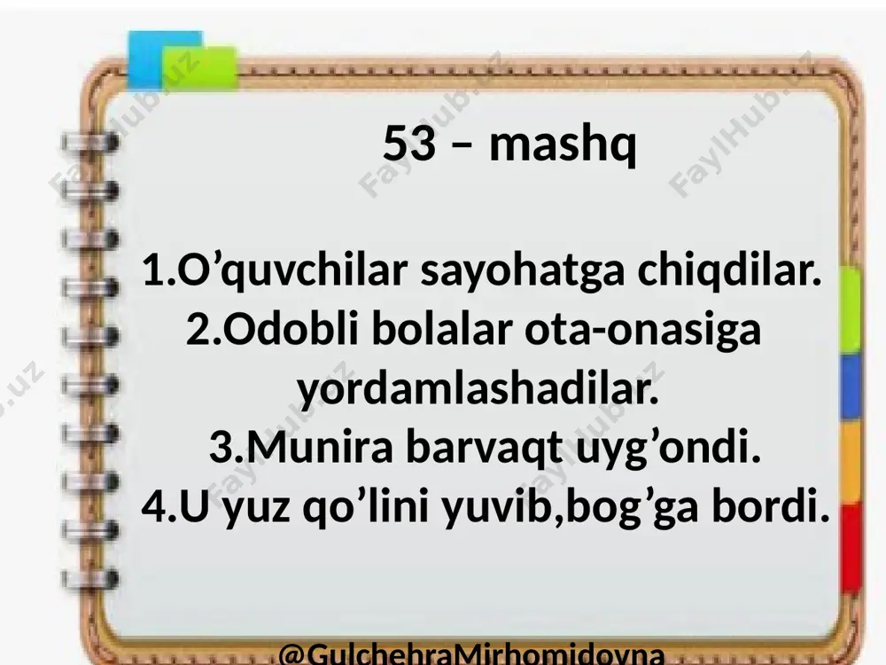 ona tili 4-chorak 3-sinf15-dars @gulchehramirhomidovna - Page 5