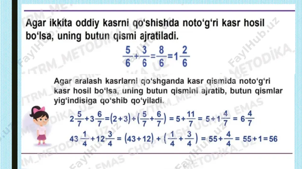 92-dars aralash kasrlarni qo`shish shahnoza - Page 5