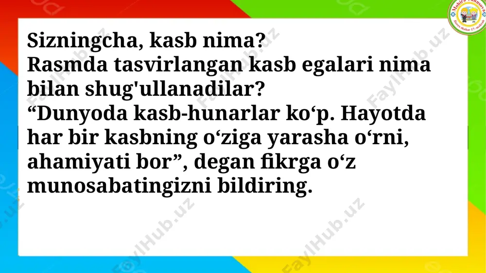 4-sinf o'qish 7-dars. 4 chorak kasblar gulshodasi - Page 5