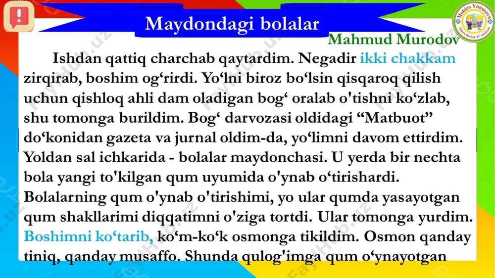 4_sinf_o'qish_8_dars_4_chorak_cho'rtanbaliq_va_mushuk - Page 5