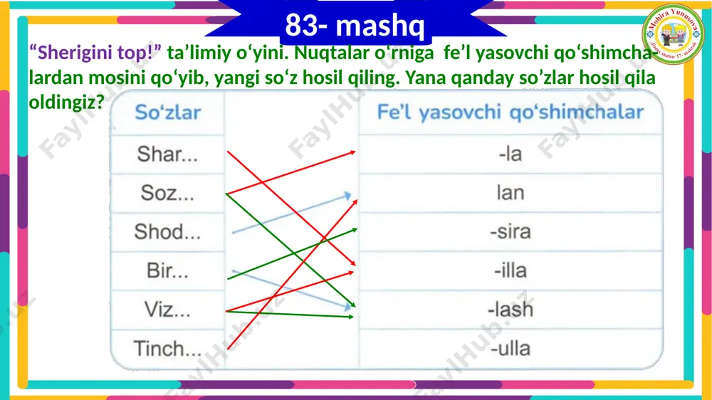 4_sinf_ona_tili_20_dars_4_chorak_fe'l_yasovchi_qo'shimchalarning - Page 5