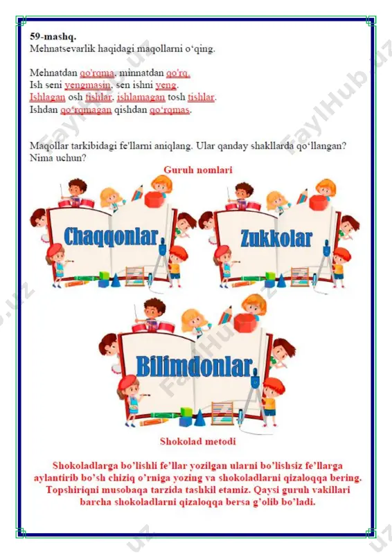 matnda fe’llarni to‘g‘ri qo‘llash 4-chorak 4-sinf - Page 5