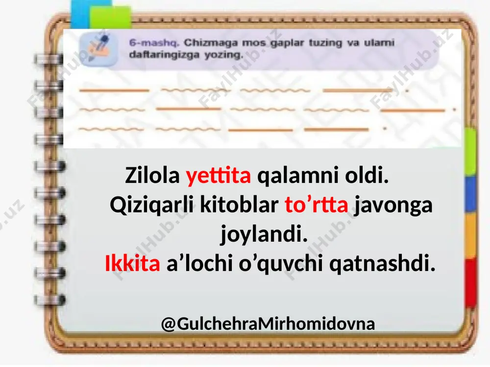 ona tili 4-chorak 2 - dars @gulchehramirhomidovna - Page 5