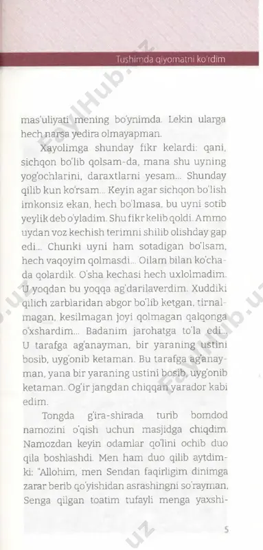 tushimda qiyomatni ko'rdim - Page 5