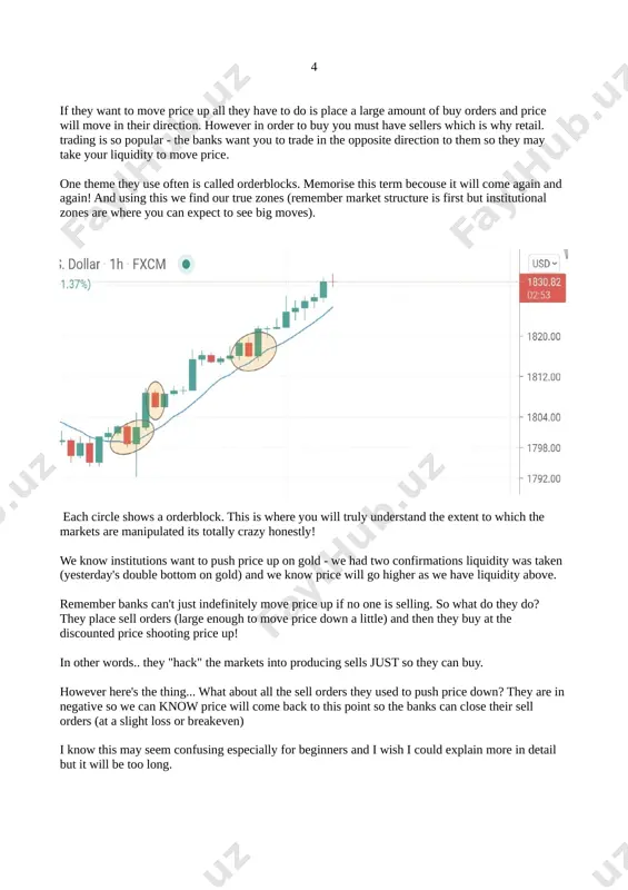 can find entries using just the imbalance area. 9 this is an example on the 1 min time frame. the grey area is the imbalance area! see how that was "untested" i.e an imbalance? and look how perfectly price reacted to fill in this imbalance and then drop in the other direction. keep in mind this is the 1m timeframe! this particular trade would have a one pip stop loss! crazy right? but here i am showing you the market hacks lol. it goes so much deeper as always but keeping things brief here. you won't find this technique on youtube i assure you. maybe a few videos on imbalances but not how to use them to find sniper entries. lesson:06 news events remember liquidity? well it plays a big part here. the start of the news event starts (shown by s) price immediately moves up about 100 pips in …