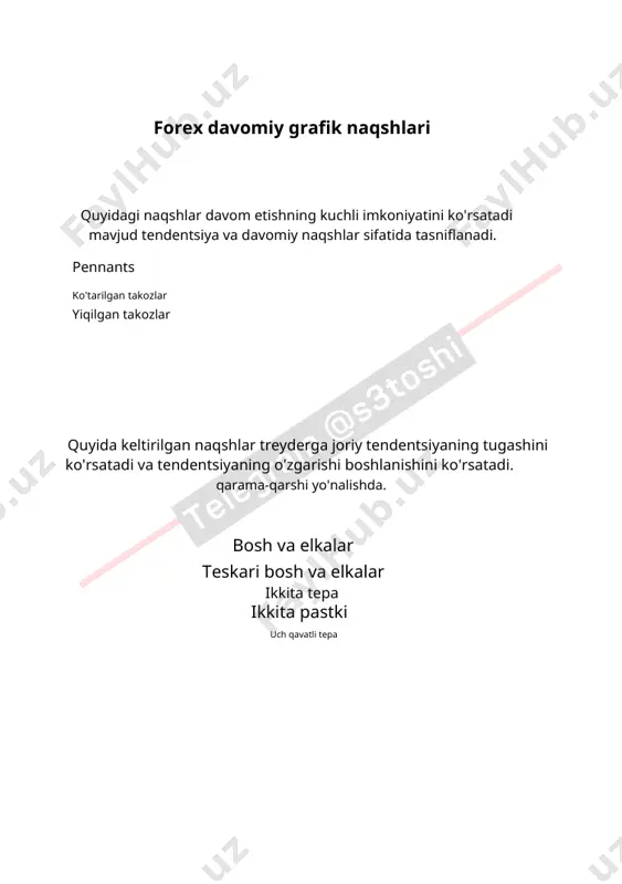 a'ni ko'tarilgan narx harakati yana davom etadi. ko'tarilishdan farqli o'laroq takoz, tushayotgan xanjar buqa grafik naqshidir. 18 bearish vimpon qattiq, deyarli vertikal yo'nalishda ayiqcha vimpel hosil bo'ladi. buqa pennant buqa vimpellari, xuddi uning nomidan ko'rinib turibdiki, buqalar borligini ko'rsatadi yana a-chargin'ga borish haqida. bu shuni anglatadiki, buqalar narxni yana yuqoriga ko'tarish uchun yetarli energiya to'plaganda, qisqa muddatli konsolidatsiyadan so'ng, narxning keskin ko'tarilishi davom etadi. a nafas oluvchi. 20 . cheklovlar naqsh tugagandan so'ng savdo qilish muvaffaqiyatli savdo uchun zarurdir; ammo, savdogarlar sabrsiz bo'lib, bozorlarga erta kirishadi. shaklni shunchaki to'ldirish zudlik bilan narx harakatini kafolatlamaydi, shuning uchun treyderlar kerak savdolarni joylashtirishga qaror qilishdan oldin narx harakatining qo'shimcha tasdiqlanishini qidiring. naqshlar qayta-qayta sodir bo'lsa-da, ular har doim ham muvaffaqiyatli bo'lmasligi mumkin; ularga kerak narx sifatida narx harakati kontekstida tasdiqlanishi kerak harakatlar juda dinamik xulosa eng yaxshi texnik treyderlar har doim grafiklardan maslahat izlaydilar va o'zlarining savdo qarorlarini qabul qilish uchun grafiklardan foydalanadilar. …