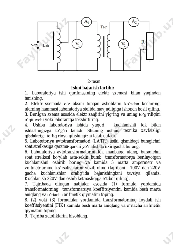 11_transformatorning_foydali_ish_koeffitsiyentini_fik_aniqlash - Page 5