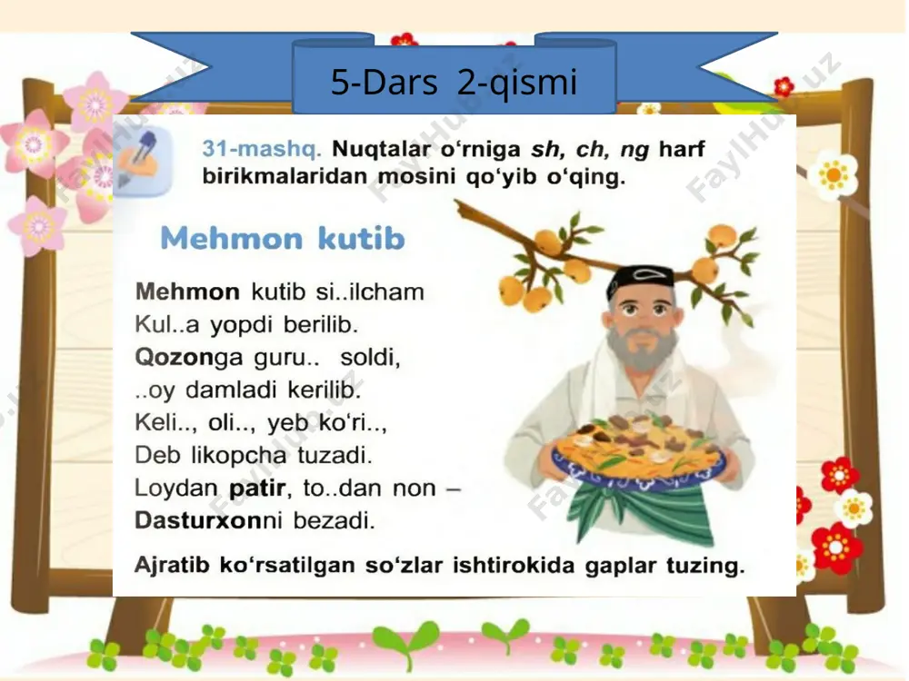 ona tili 3-sinf 1-qism 5-dars 2-qism.pptx tayyor - Page 5