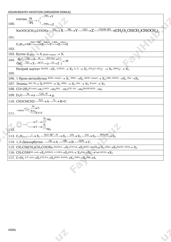organik kimyodan o'zgarishlar - Page 5