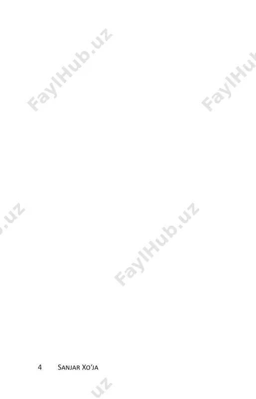 qsadingizni va qadriyatlaringizni aniq bilmasangiz, umr yo‘lingiz ham oddiy, zeri- karli, mazmunsiz bo‘lib qolaveradi. 13q muvaff aqiyatlarim – yoshligimdagi orzularimning bir mahsulidir. napoleon bonapart 14 s x ‘ orzularingiz dunyo bugungacha ko‘rgan ka a yutuqlar avval bir orzu-xayol edi. eng bahaybat chinorlar ham avval kichik bir qalamcha, eng ka a qushlar esa oddiy tuxumlar bo‘lgan. jeyms allen kelajak orzularingiz – yolg‘iz qolganingizda mudom o‘ylaydigan, boshqalarga aytolmaydigan va doim shakllanib, takomillashib boruvchi xa- yollaringizdir. bu hayotda hamma orzularga erishi shingiz shart emas. gapim sizga g‘ala tu- yilishi mumkin. chunki juda ko‘p marotaba «or- zularingga erish va baxtli bo‘l», degan gaplarni eshitgansiz. aslida unday emas. hamma orzular- ga erishish ham hayo ngizni zerikarli qilib qo‘ya- di. yashash zavqini yo‘qotgach, ko‘ngilni xush qi- lishga ermak vositalar qidira boshlaysiz. har bir inson hayo davomida qiyinchiliklar bilan pishib boradi. chunki umrimiz turli sinovlarga to‘la. orzular esa umr yo‘limizdagi qorong‘i joylar- ni yori b turadi. agar …