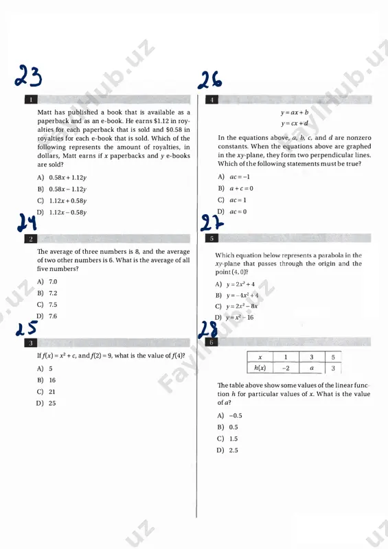 sat - practice test # 28 - Page 5