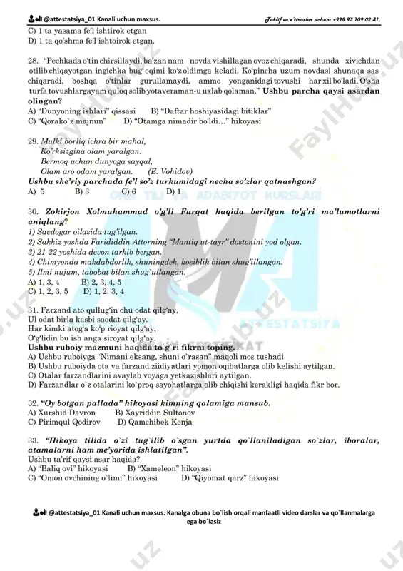 attestatsiya repititsion test 28.... - Page 5