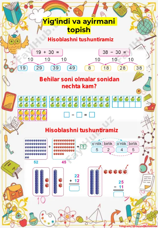 2 sinf matematika 1-2 chorak ko'rgazmalari - Page 5