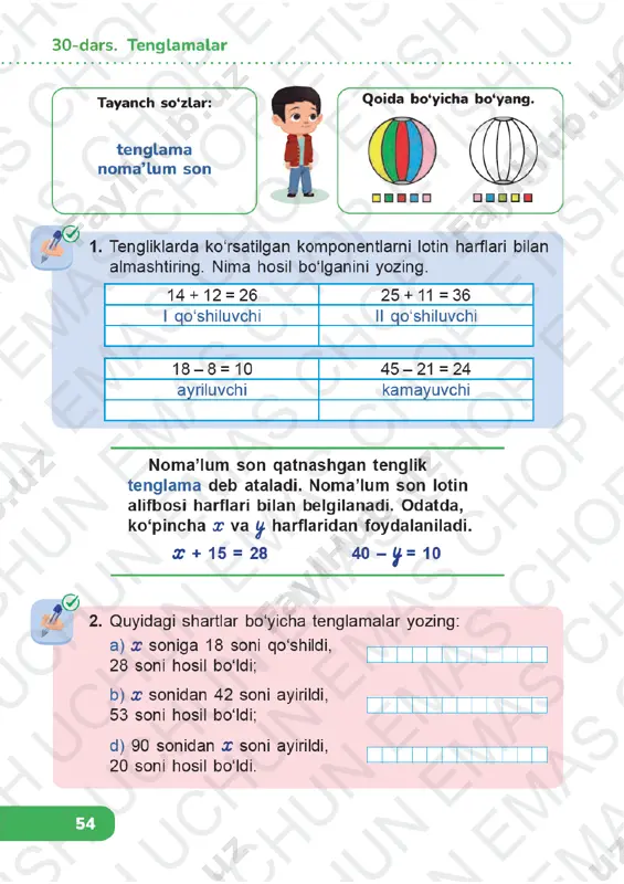 matematika 1-sinf 4-chorak 26-30-darslar - Page 5