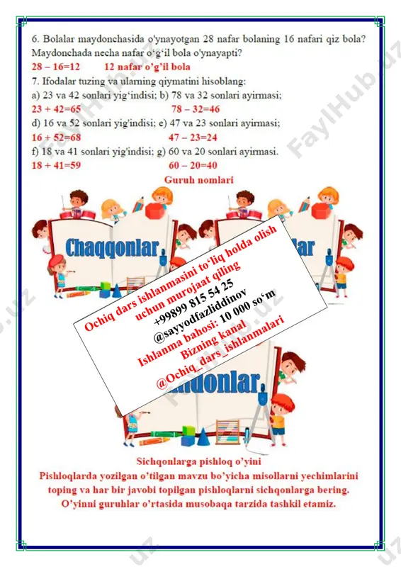 tenglik va tengsizliklar 1-sinf 4-chorak - Page 5