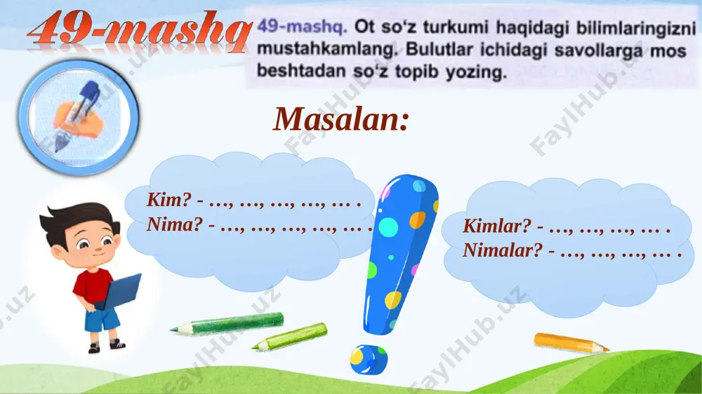 ona tili-3 otlarda birlik va ko'plik 37-39 sahifa - Page 5