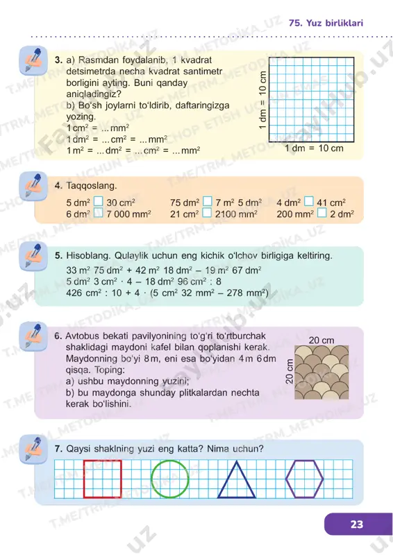 matematika 3 sinf darslik 74-78 - Page 5