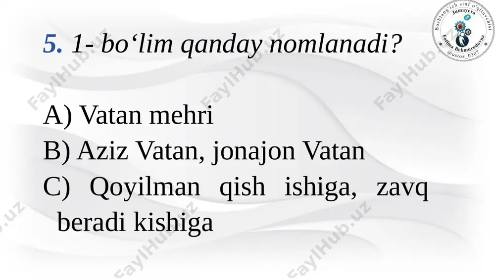 1-naz ishi 1-sinf f.jumayeva - Page 5