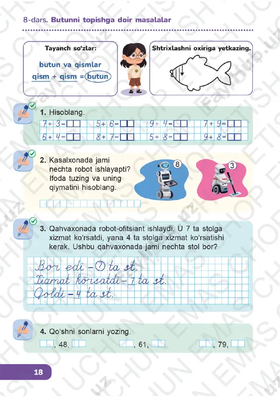 matematika 1-sinf (2) 6-10-darslar - Page 5