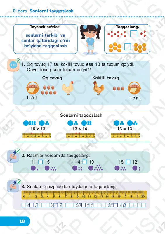 matematika 1-sinf (2) 6-10-darslar - Page 5