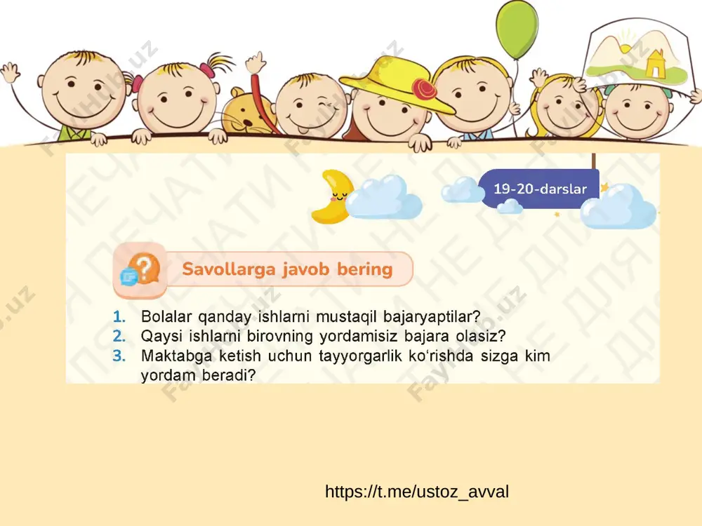 1-sinf tarbiya 19-20-dars - Page 5
