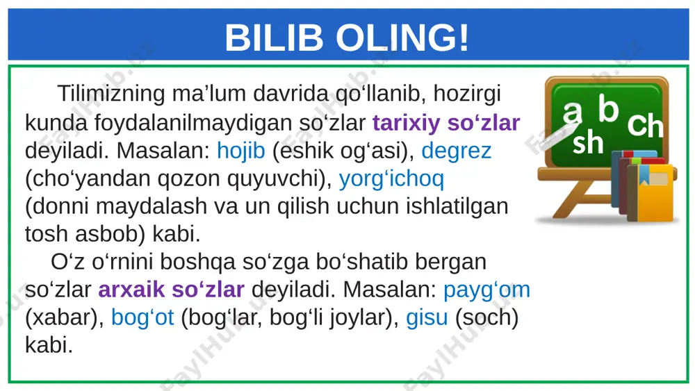 tarixiy va arxaik so`zlar - Page 5