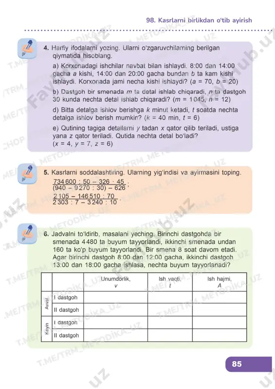matematika 4 sinf darslik 97-100 - Page 5