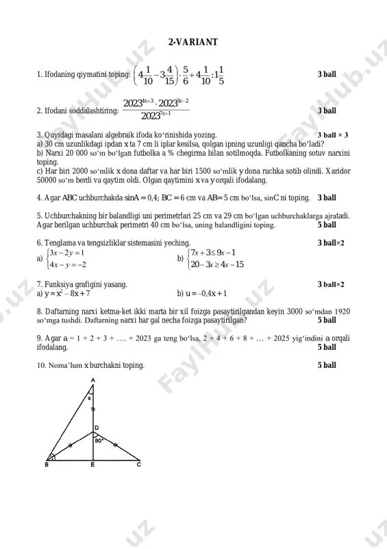 [@ustoz] matematika 9-sinf 2023 - Page 5