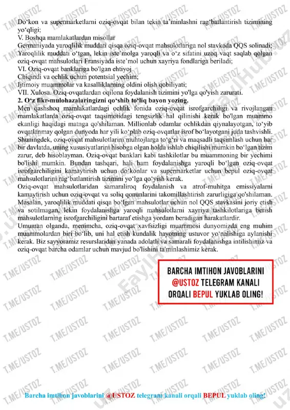 9-sinf ona tili va adabiyot imtihon javoblari 2023 @ustoz - Page 5