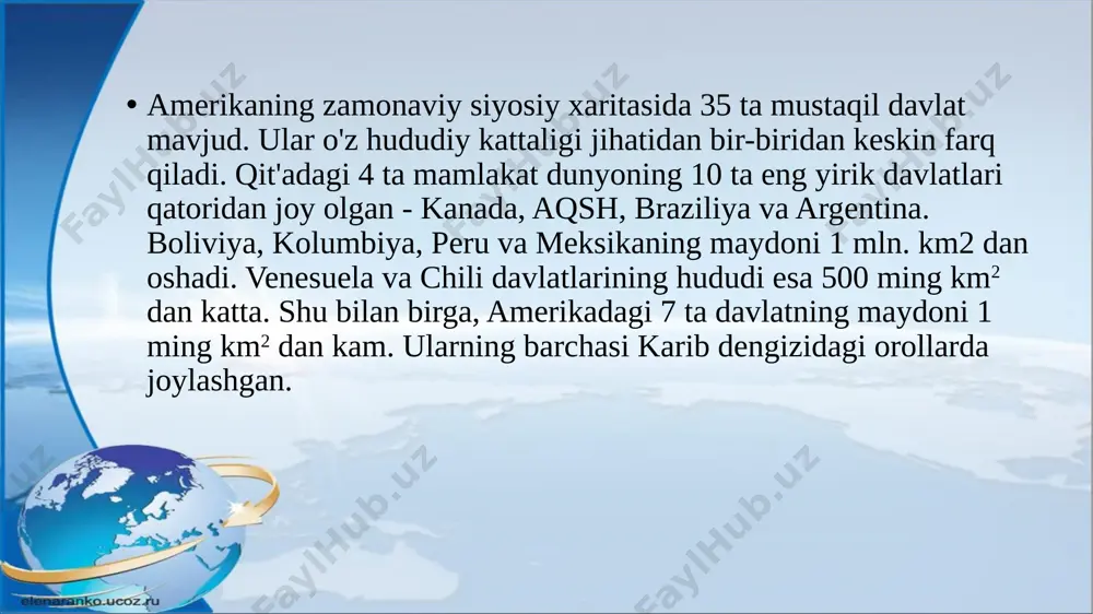 9-sinf geografiya 47.amerikaning siyosiy xaritasi+ - Page 5