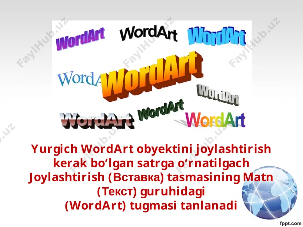 6-sinf informatika 27.wordart obyekti+ - Page 5