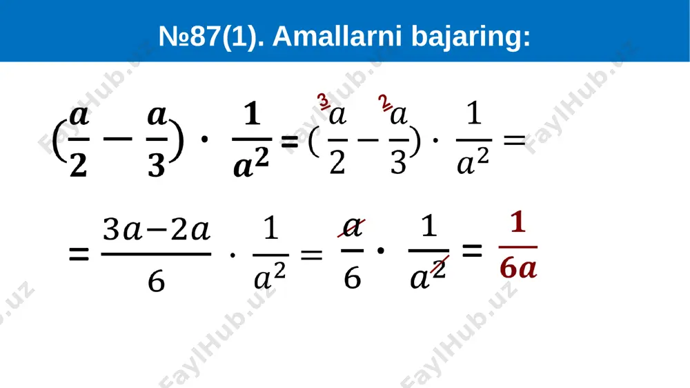 kasr ratsional sonlarni ayniy almashtirish - Page 5
