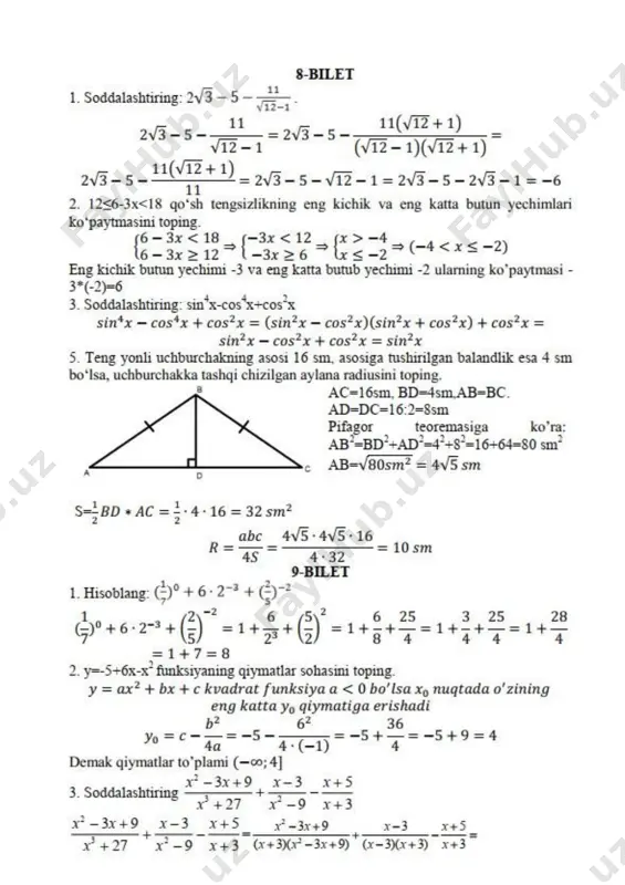 9-sinf matematika javoblar 2021 - Page 5