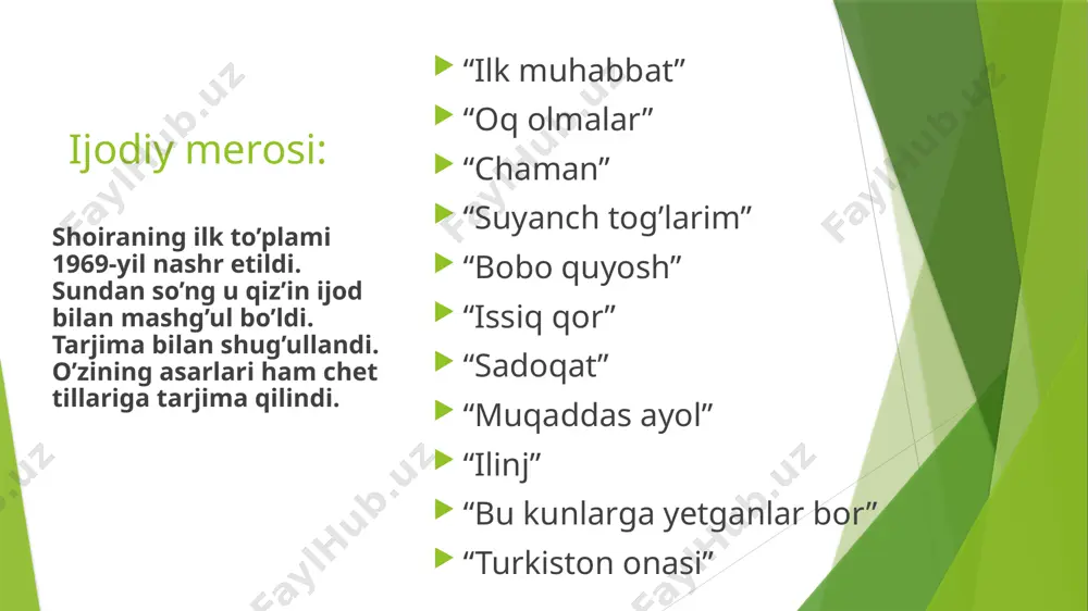 halima xudoyberdiyeva hayoti va ijodi - Page 5