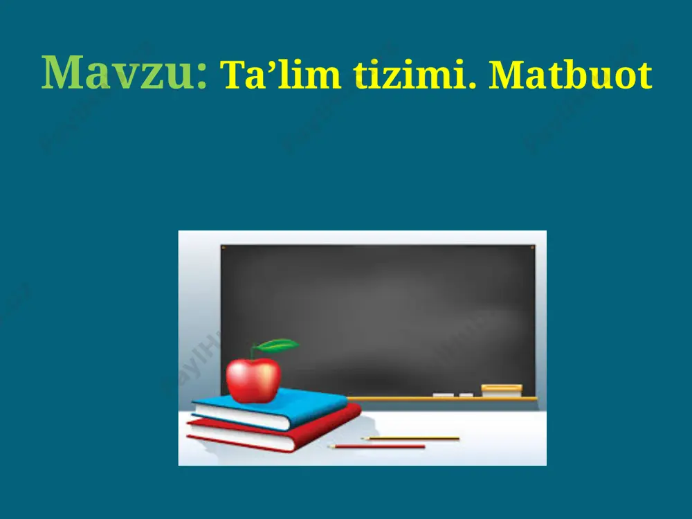 9 o'zbek ta'lim tizimi va matbuot - Page 5
