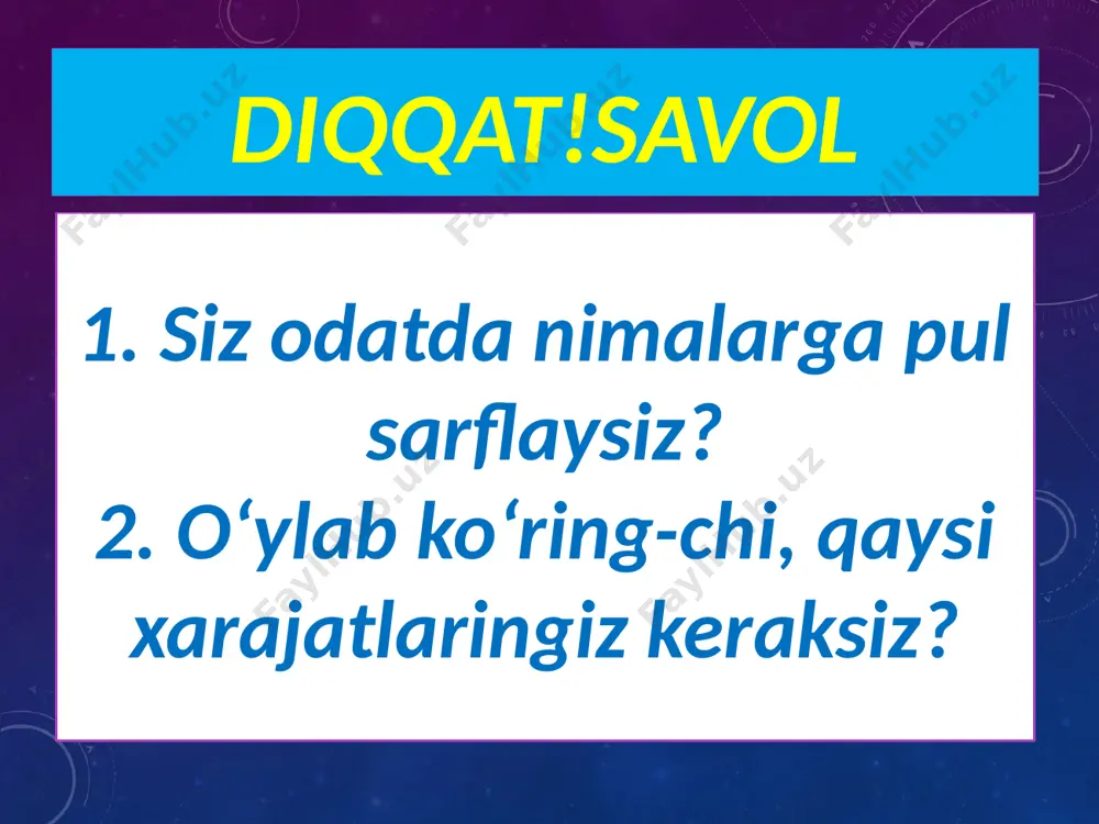 7-sinf. maqsadli xarajatlar. xarajat turlari - Page 5
