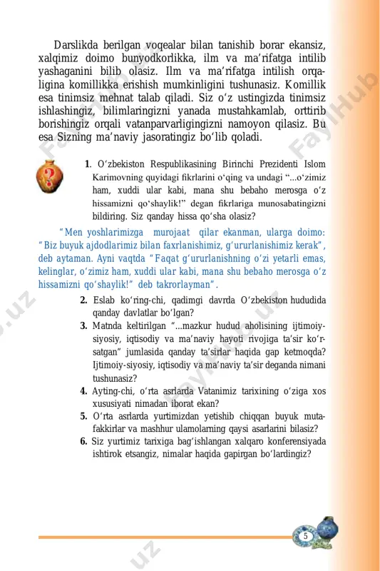 ndan esa o‘troq ziroatkor aholi bilan chorvador qabilalar o‘rtasidagi aloqalar rivojlandi. mamlakatning dasht va tog‘oldi mintaqalarida yashovchi ko‘chmanchi va yarim ko‘chmanchi aholining o‘troq hayot tar ziga o‘tishi kuchaygan. oqibatda dehqonchilik uchun yaroqli sug‘oriladigan yerlarga bo‘lgan ehtiyoj tobora oshib borgan. buning natijasida qo‘riq va bo‘z yerlarga suv chiqarilib, katta- katta ekin maydonlari barpo etilgan. bunday obodonchilik ishlarini amalga oshirishda mamlakat ijtimoiy hayotida katta 7 gina nufuzga ega bo‘lgan mulkdor tabaqa vakillari, qishloq oqsoqollari hamda qabila boshliqlari ishboshi sifatida faol qatnashadilar. yangi o‘zlashtirilgan yer maydonlarining ma’lum bir ulushi ularning qo‘liga o‘tib, meros mulkiga aylangan. shu tariqa, kattagina yer egaligiga asoslangan mulkdorlar tabaqasi shakllangan. dehqonlar va ular xo‘jaligidagi hayot. qabila boshliqlari, ishboshilar o‘zlariga tegishli yer maydonlarini sug‘orish tarmoqlarining yuqori qismidan, ayniqsa, to‘g‘on boshi atrofidan ajratib olganlar. bu yo‘l bilan ular suvdan dehqonchilikda bemalol foydalanish, suv taqsimotini nazoratga olib, qishloq aholisi ustidan o‘z ta’sirini o‘tkazish imkoniyatiga ega bo‘l ganlar. shu tariqa, ular ziroatkor aholi …