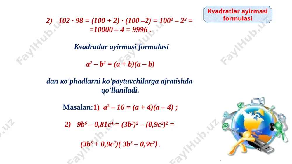 7-sinf algebra 31-33.kvadratlar ayirmasi 2+ - Page 5