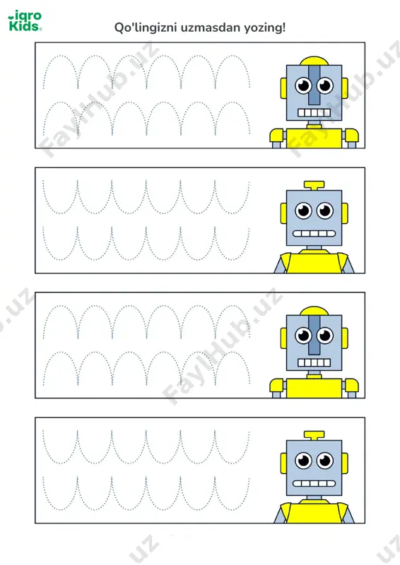 robot bilan uzmasdan yozamiz - iqrokids - Page 5