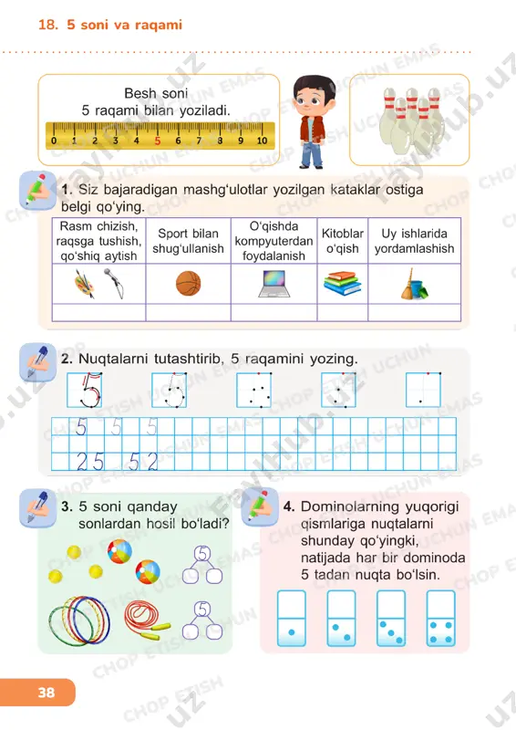 1sinf matem 16-20 darslik - Page 5